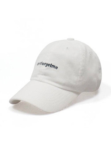 Corduroy Ball Cap White P00000IJ - DONTFORGETME - BALAAN 1