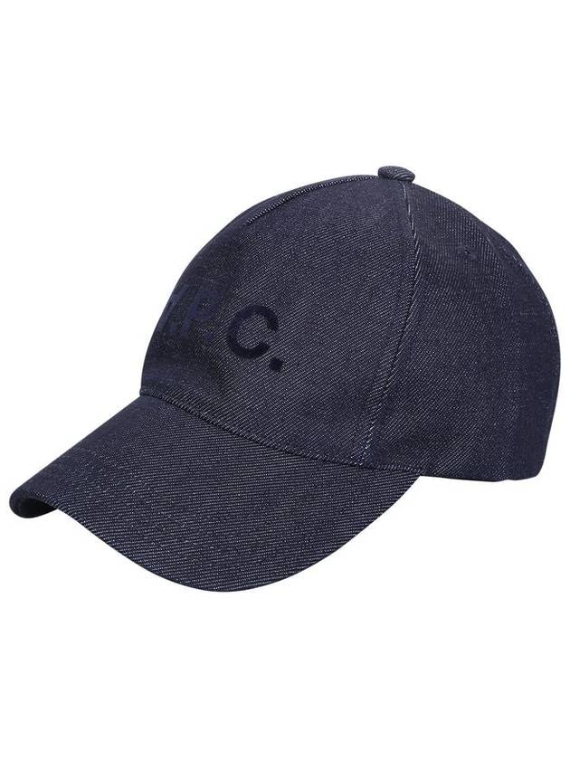 VPC Velvet Logo Denim Ball Cap Blue - A.P.C. - BALAAN 5