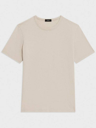 Men's Essential Cosmos Short Sleeve T-Shirt Beige - THEORY - BALAAN 2