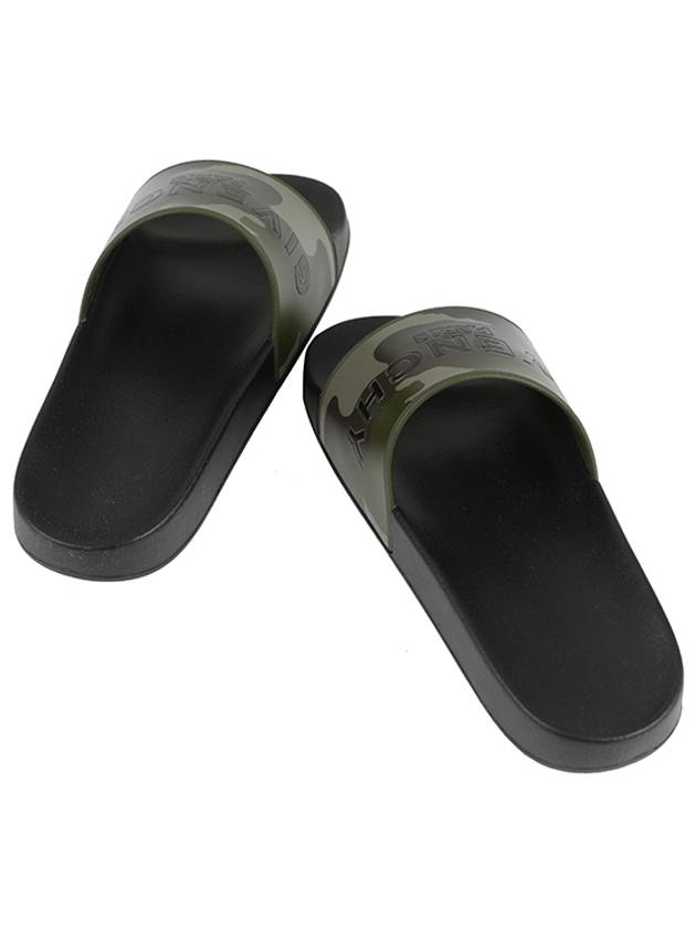 Embossed Logo Camouflage Pattern Slippers Black - GIVENCHY - BALAAN 4