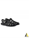 Triangle Logo Fisherman Rubber Sandals Black - PRADA - BALAAN 2