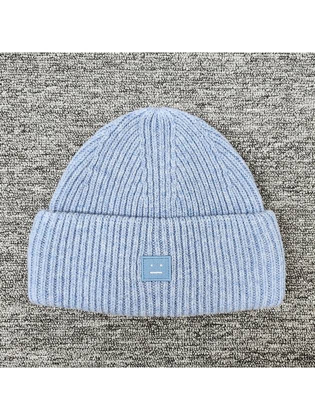 Small Face Logo Beanie Steel Blue - ACNE STUDIOS - BALAAN 4