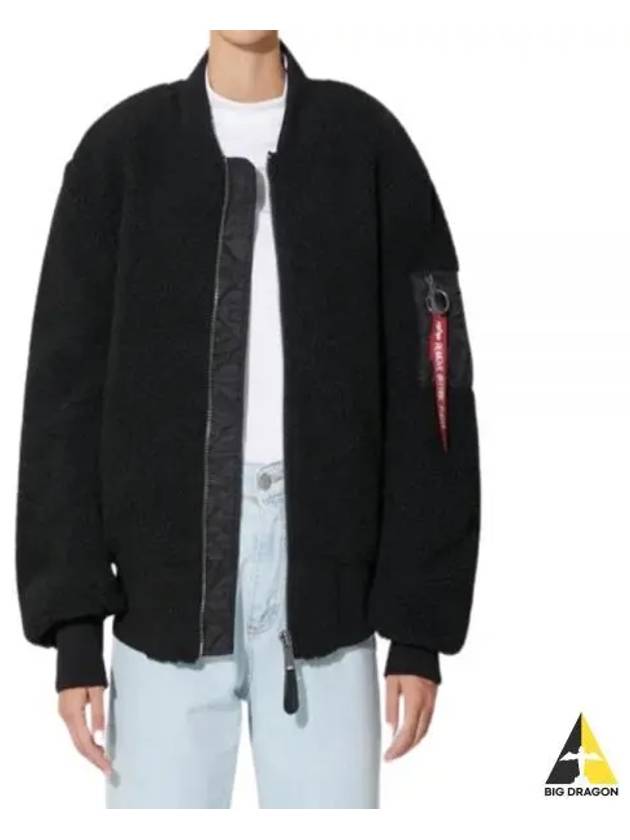 MA 1 Teddy BLACK 108102 03 fleece jacket - ALPHA INDUSTRIES - BALAAN 1