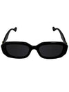 Double G Geometric Frame Sunglasses Black - GUCCI - BALAAN 4