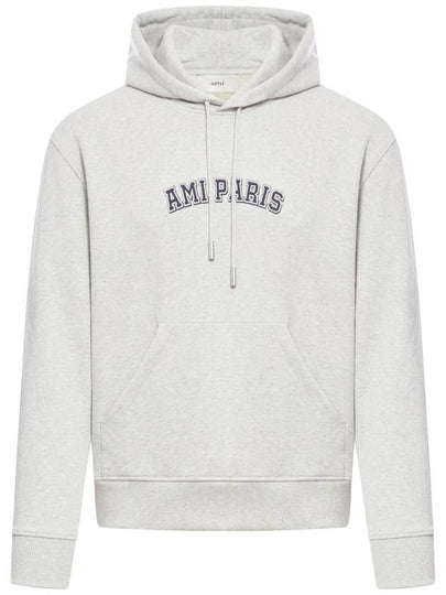 Classic Logo Print Hoodie Grey - AMI - BALAAN 2