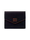 Wallet 5MH0402CSBF0B7K AI24 BLACK COGNAC - MIU MIU - BALAAN 2