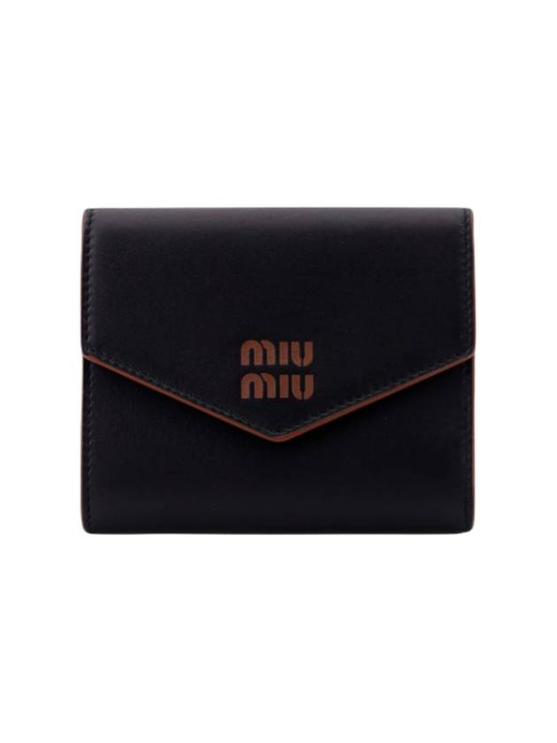 Wallet 5MH0402CSBF0B7K AI24 BLACK COGNAC - MIU MIU - BALAAN 2