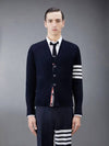 Milano Stitch 4 Bar Cardigan Navy - THOM BROWNE - BALAAN 4