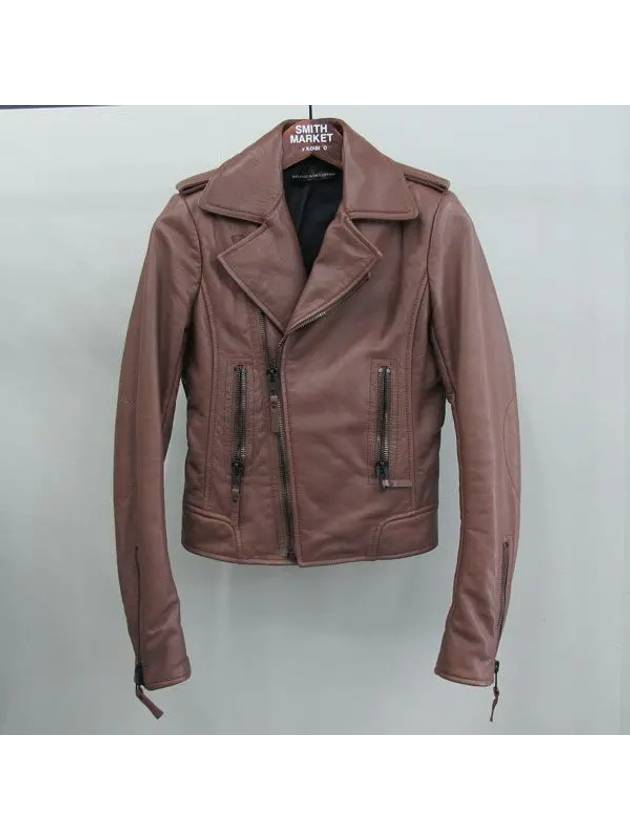 Smith Market 256302 Leather Jacket Women s Clothing - BALENCIAGA - BALAAN 1