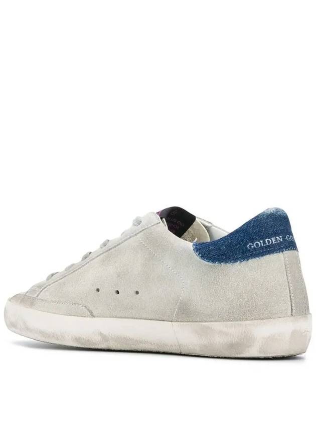 Superstar Suede Low Sneakers Blue White - GOLDEN GOOSE - BALAAN 3