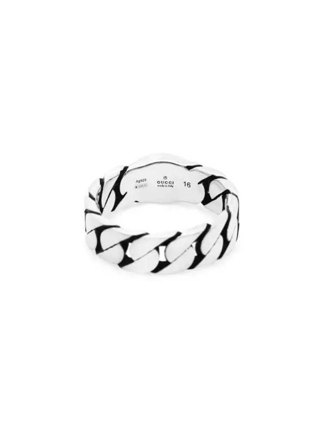 Interlocking G Enamel Ring Silver YBC701612002 - GUCCI - BALAAN 4