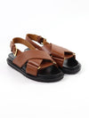 Fussbett Leather Sandals Brown - MARNI - BALAAN 5