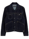 Icon Denim Jacket Navy - TOM FORD - BALAAN 2