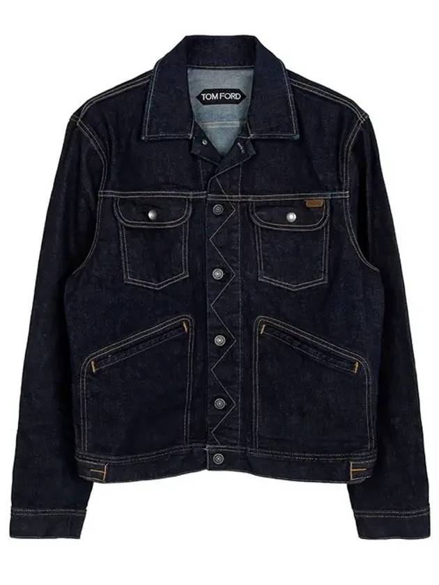 Icon Denim Jacket Navy - TOM FORD - BALAAN 2