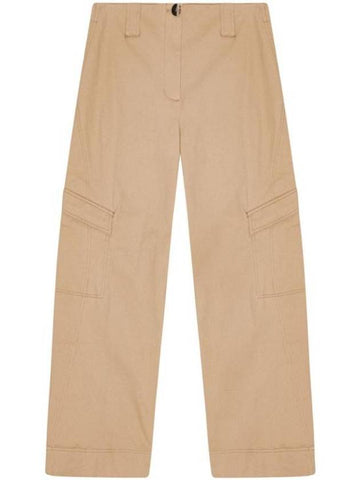 24FW straight pants F9292177 OCRE - GANNI - BALAAN 1