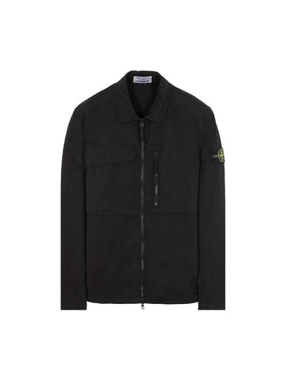 Supima Cotton Twill Stretch-TC Jacket Black - STONE ISLAND - BALAAN 2