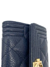 Boy caviar flap gold card wallet - CHANEL - BALAAN 6