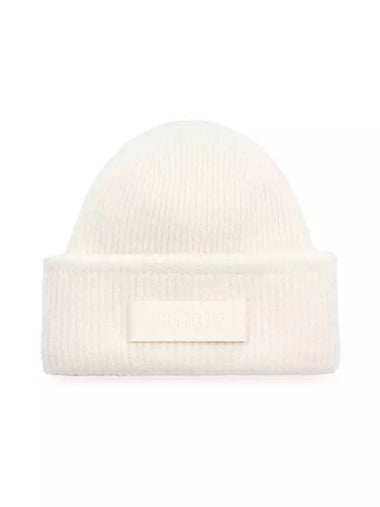 Jacquemus Logo Wool Beanie White Unisex - JACQUEMUS - BALAAN 1