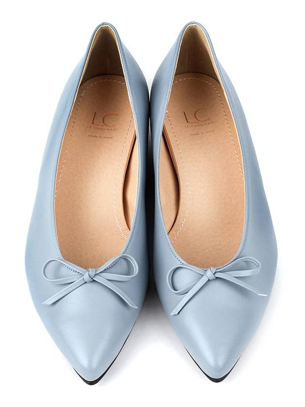 Ballerina Ribbon Flat Shoes Sky - LECHROMAQI - BALAAN 5