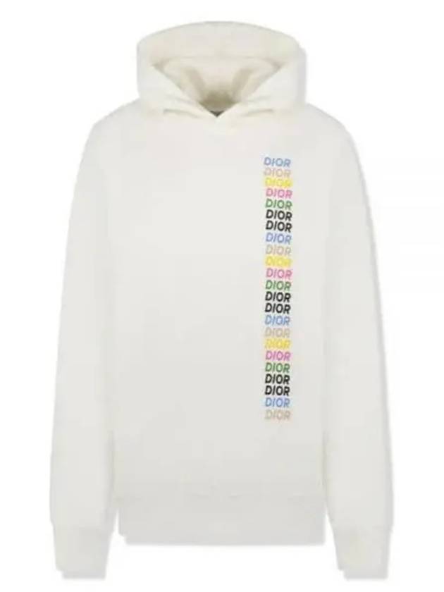 Comfort Fit Cotton Hoodie White - DIOR - BALAAN 2