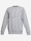 Club Fleece Crew Neck Dark Gray Heather Asia DX0530 063 - NIKE - BALAAN 1