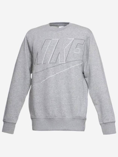 Club Fleece Crew Neck Sweatshirt Dark Grey Heather - NIKE - BALAAN 1