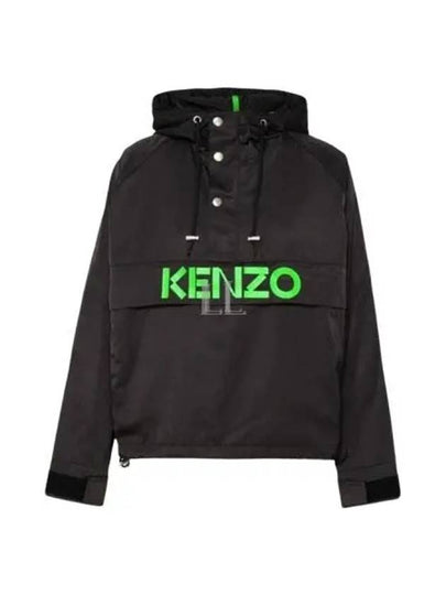 Logo print Casual Anorak Black - KENZO - BALAAN 2