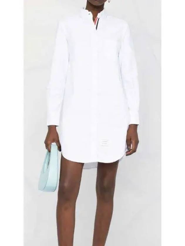 Women's Hidden Oxford Shirt Long Dress White - THOM BROWNE - BALAAN 2