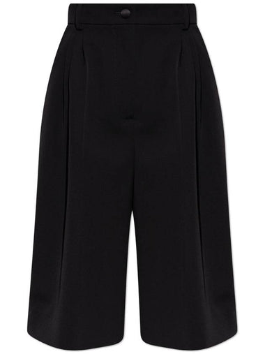 Dolce & Gabbana Wool Shorts With Side Stripes, Women's, Black - DOLCE&GABBANA - BALAAN 1