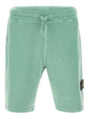 Compass Badge Cotton Track Shorts Green - STONE ISLAND - BALAAN 2