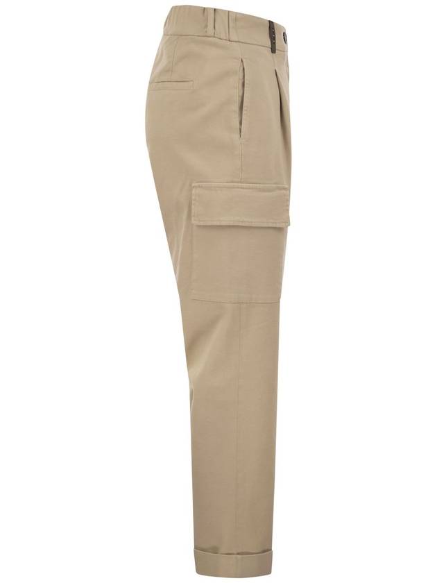 Cargo carrot trousers in cotton gabardine - PESERICO - BALAAN 3