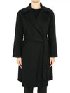 Totem Belt Virgin Wool Single Coat Black - MAX MARA - BALAAN 1