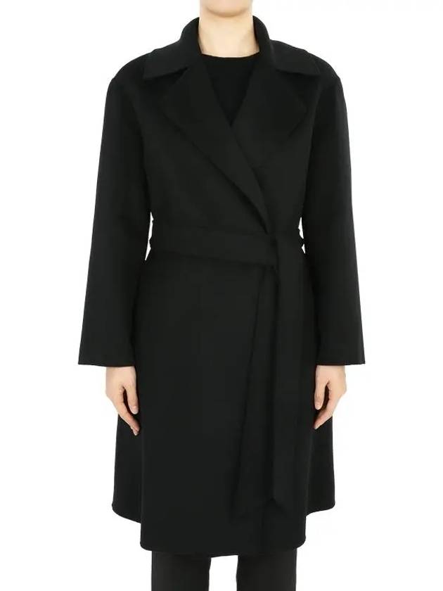 Women's TOTEM Belted Coat Black 2416011011600 007 - MAX MARA - BALAAN 2