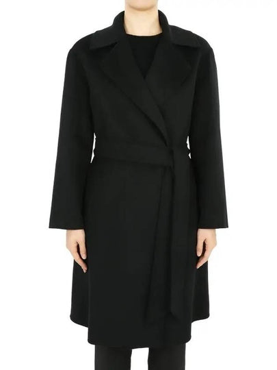 Totem Belt Virgin Wool Single Coat Black - MAX MARA - BALAAN 2