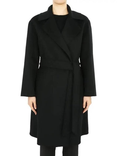 Totem Belt Virgin Wool Single Coat Black - MAX MARA - BALAAN 1