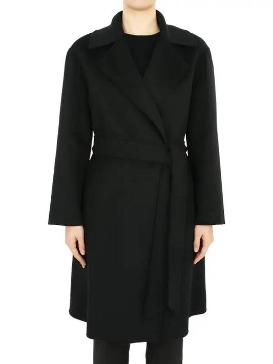 Women's TOTEM Belted Coat Black 2416011011600 007 - MAX MARA - BALAAN 1