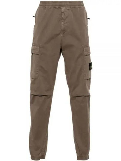 Stretch Cotton Cargo Straight Pants Brown - STONE ISLAND - BALAAN 2