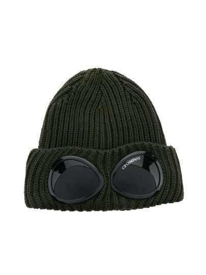 Extra Fine Merino Wool Goggle Beanie Ivy Green - CP COMPANY - BALAAN 2