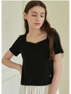 Lily Heart Neck Short Sleeve T-Shirt - MICANE - BALAAN 5