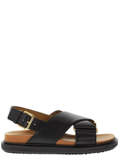 Fussbet Cross Sandals Black - MARNI - BALAAN 2