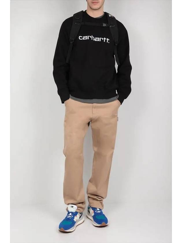 Men's Highly Embroidered Crew Neck Black Sweatshirt I030229030D2XX 20 - CARHARTT - BALAAN 3