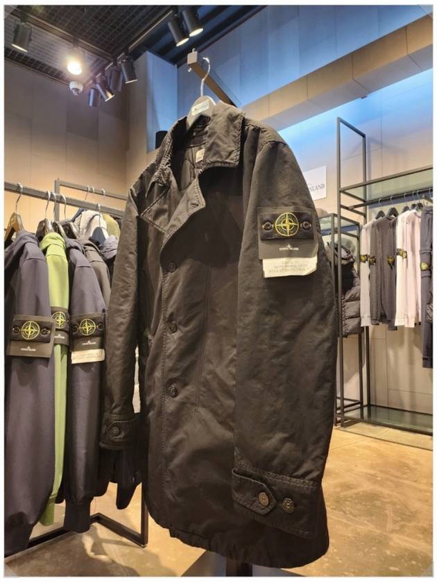 David TC Logo Patch Jacket Black - STONE ISLAND - BALAAN 3