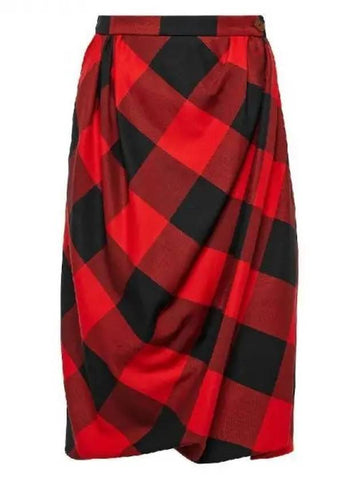 Vivienne Westwood drunken checked draped skirt - VIVIENNE WESTWOOD - BALAAN 1