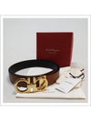 Gancini Reversible Leather Belt Brown Black - SALVATORE FERRAGAMO - BALAAN 11