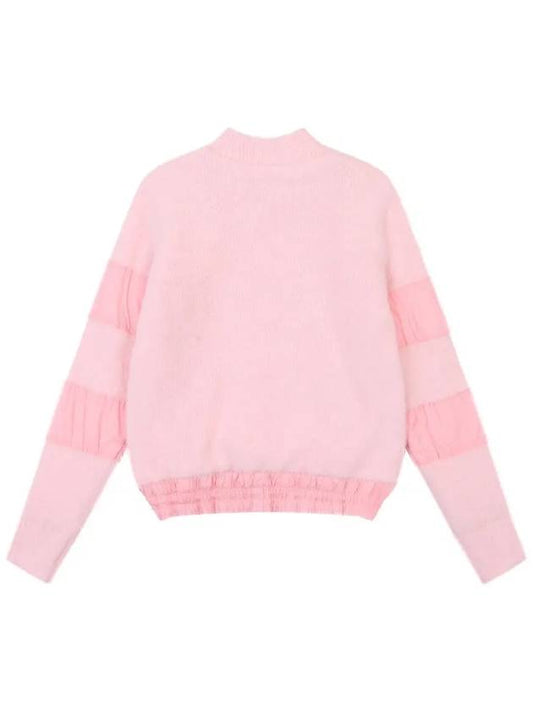 Woven patch windproof knit sweater OF2502LBPINK - ONOFF - BALAAN 2