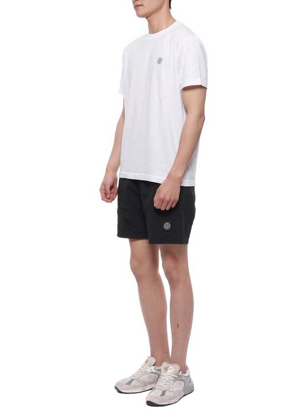 Pisato Effect Logo Patch Short Sleeve T-Shirt White - STONE ISLAND - BALAAN 5