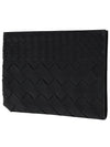 Intrecciato Clutch Bag Black - BOTTEGA VENETA - BALAAN 4