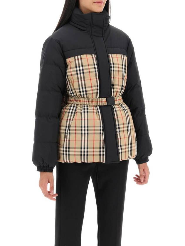 Check Reversible Down Padding Beige Black - BURBERRY - BALAAN 3