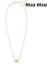 Logo Metal Necklace White - MIU MIU - BALAAN 3