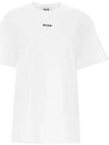 Back Logo Print Short Sleeve T-Shirt White - MSGM - BALAAN 4